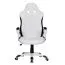 Chaise gaming / Chaise de bureau avec revêtement respirant Apolo 37, Couleur : Blanc / Noir, mécanisme de bascule verrouillable