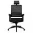 Chaise de bureau ergonomique Apolo 78, Couleur : Noir, avec dossier ergonomique en filet