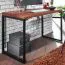 Bureau en bois massif de sheesham | Design industriel élégant | 76,5 x 117 x 59 cm