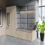 Armoire à porte battante design épuré | 2 compartiments Zapopan 24 | Chêne Sonoma | 185 x 90 x 40 cm | 2 tringles extensibles