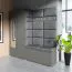 Armoire Zapopan 23 graphite | 2 compartiments | 2 tringles coulissantes | 185 x 90 x 40 cm | Design contemporain