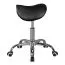 Tabouret selle Apolo 124 noir | Hauteur réglable jusqu'à 12 cm | Siège pivotant 360° | Design ergonomique