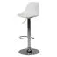 Tabouret de bar design Apolo 127 blanc/chrome | Assise pivotante 360° | Hauteur réglable | Finition haut de gamme