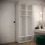 Armoire blanche Beskiden 03 | Design moderne | 2 portes | 10 étagères | 2 barres de penderie | 236,5 x 100 x 47 cm