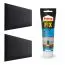 Panneaux rembourrés, lot de 10, Couleur : Noir, Revêtement : Similicuir, dimensions : 40 x 30 cm