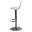 Tabouret de bar design Apolo 127 blanc/chrome | Assise pivotante 360° | Hauteur réglable | Finition haut de gamme