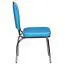 Chaise de salle à manger style rétro | Bleu/Blanc/Chrome | Structure en métal
