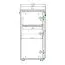 Commode étroite 1 tiroir, 2 portes, 3 compartiments | Blanc / Chêne Artisan | 73 x 80 x 35 cm | Design moderne