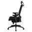Chaise de bureau ergonomique Apolo 78, Couleur : Noir, avec dossier ergonomique en filet