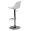 Tabouret de bar design Apolo 127 blanc/chrome | Assise pivotante 360° | Hauteur réglable | Finition haut de gamme