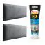 Panneaux rembourrés, lot de 10, Couleur : Anthracite, Revêtement : Velours, dimensions : 70 x 30 cm