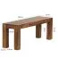 Banc en bois massif Sheesham 120 cm | Design naturel unique | Pour cuisine et salle à manger