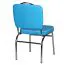 Chaise de salle à manger style rétro | Bleu/Blanc/Chrome | Structure en métal