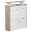 Meuble d’entrée pratique | Chêne Sonoma & Blanc | 95 x 80 x 24 cm | Grande surface d’appui
