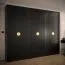 Armoire 12 compartiments Beskiden 04 noir | 236,5 x 100 x 47 cm | Rangement optimisé