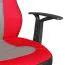 Chaise de chambre d'enfant Racing Apolo 92, Couleur : Rouge / Gris / Noir, avec dossier ergonomique