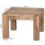 Table basse carrée en bois massif d’acacia | Finition artisanale unique | 40 x 60 x 60 cm | Couleur acacia
