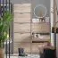 Armoire à chaussures moderne Gradide 06 | Chêne gris | 5 portes basculantes | 191,5 x 67 x 28 cm | 10 compartiments