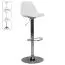 Tabouret de bar design Apolo 127 blanc/chrome | Assise pivotante 360° | Hauteur réglable | Finition haut de gamme