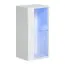 Set de 6 armoires suspendues / Vitrines suspendues Volleberg 108, Couleur : Chêne Wotan / Blanc - dimensions : 80 x 150 x 25 cm (h x l x p), avec éclairage LED bleu