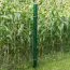 Poteaux de clôture Mod. U, Finition: Revêtement vert, Pour hauteur de porte: 83 cm, Longueur: 130 cm, Points de fixation: 2