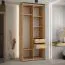 Armoire Tharo avec portes coulissantes | Blanc/Noir | Moderne | Pour salon ou chambre | 235,2 x 110 x 45 cm | Robuste
