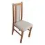Chaise réversible en bois de hêtre noyer clair | Dossier partiellement rembourré | Assise grise confortable | Mousse T-25 | Grand confort