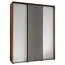 Armoire à portes coulissantes Mina | Blanc et chêne | 235,2 x 190 x 60 cm | Design moderne et robuste