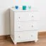 Commode en pin massif blanc laqué Junco 149 | 3 tiroirs spacieux | 78 x 60 x 42 cm