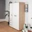 Armoire penderie enfant Benjamin 19 | 3 portes, 3 tiroirs | Hêtre/Blanc | 236 x 126 x 56 cm