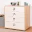 Commode enfant Benjamin 06 | Finition hêtre & crème | 89 x 84 x 56 cm | 4 tiroirs Soft Close