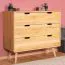 Commode Aurornis 32 en chêne massif naturel | 3 tiroirs | 84 x 96 x 40 cm