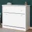Armoire à chaussures pin massif blanc Junco 218 | 62 x 72 x 30 cm | Design moderne | Finition soignée