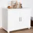 Commode en pin massif Columba 18 | Blanc | 79 x 100 x 50 cm | 2 grands compartiments | Design moderne et spacieux