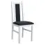 Ensemble salle à manger moderne 5 pièces | Bois blanc robuste | Assise rembourrée douce | Table plateau stratifié