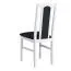 Salle à manger 7 pièces | Table extensible robuste blanche | 6 chaises bois massif hêtre | Design moderne et confortable