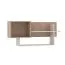 Étagère murale suspendue Fafe 24 | 1 niche ouverte | 2 tablettes | Kaschmir & Chêne Cremona | effet bois | panneau mural