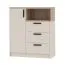 Commode Fafe 04 | Cachemire & Chêne Cremona | 1 porte | 3 tiroirs | Fermeture douce | 100 x 88 x 40 cm | Style épuré