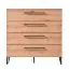 Chambre à coucher - Set complet A Crina, 6 pièces, Couleur : Chêne Artisan / Gris, chants ABS, un lit double, deux chevets, une commode, une armoire et un miroir