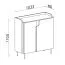 Commode / Couleur : Chêne Mavelie / Macadamia / 2 portes battantes / 3 compartiments / 103 x 42 x 110 cm / Fonction push-to-open / Pieds : métal / Pour le salon