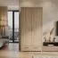 Armoire penderie Lorengau 34 | 2 portes | 1 tiroir | Chêne Sonoma | 202 x 100 x 58 cm