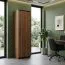 Armoire Mojokerto 20 | Noyer & Noir | 194 x 55 x 39 cm | Élégance moderne, grande capacité