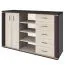 Commode Aitape 41 | Chêne Sonoma foncé & clair | 105 x 170 x 40 cm | 5 tiroirs, 2 portes