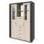Vitrine Aitape 34 | Chêne Sonoma foncé/clair | 188 x 135 x 40 cm | Design moderne