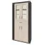 Vitrine Aitape 31 | chêne Sonoma foncé et clair | 188 x 90 x 40 cm | Rangement élégant