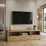 Meuble TV Vanimo 04 | Chêne | 57 x 200 x 42 cm | Design moderne | Rangement optimisé