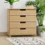 Commode en pin massif naturel 003 | 100 x 100 x 42 cm | Design moderne, 4 tiroirs spacieux