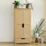 Armoire penderie en pin massif naturel 007B | 190 x 80 x 60 cm | Rangement optimal