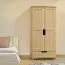 Armoire penderie en pin massif naturel 007A | 190 x 90 x 60 cm | Design moderne et robuste