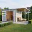 Abri de jardin / 19 mm maison de jardin en éléments / incl. toit rapporté / surface au sol : 9,18 m² / laqué gris clair / incl. plancher / toit plat / Freiberg 03